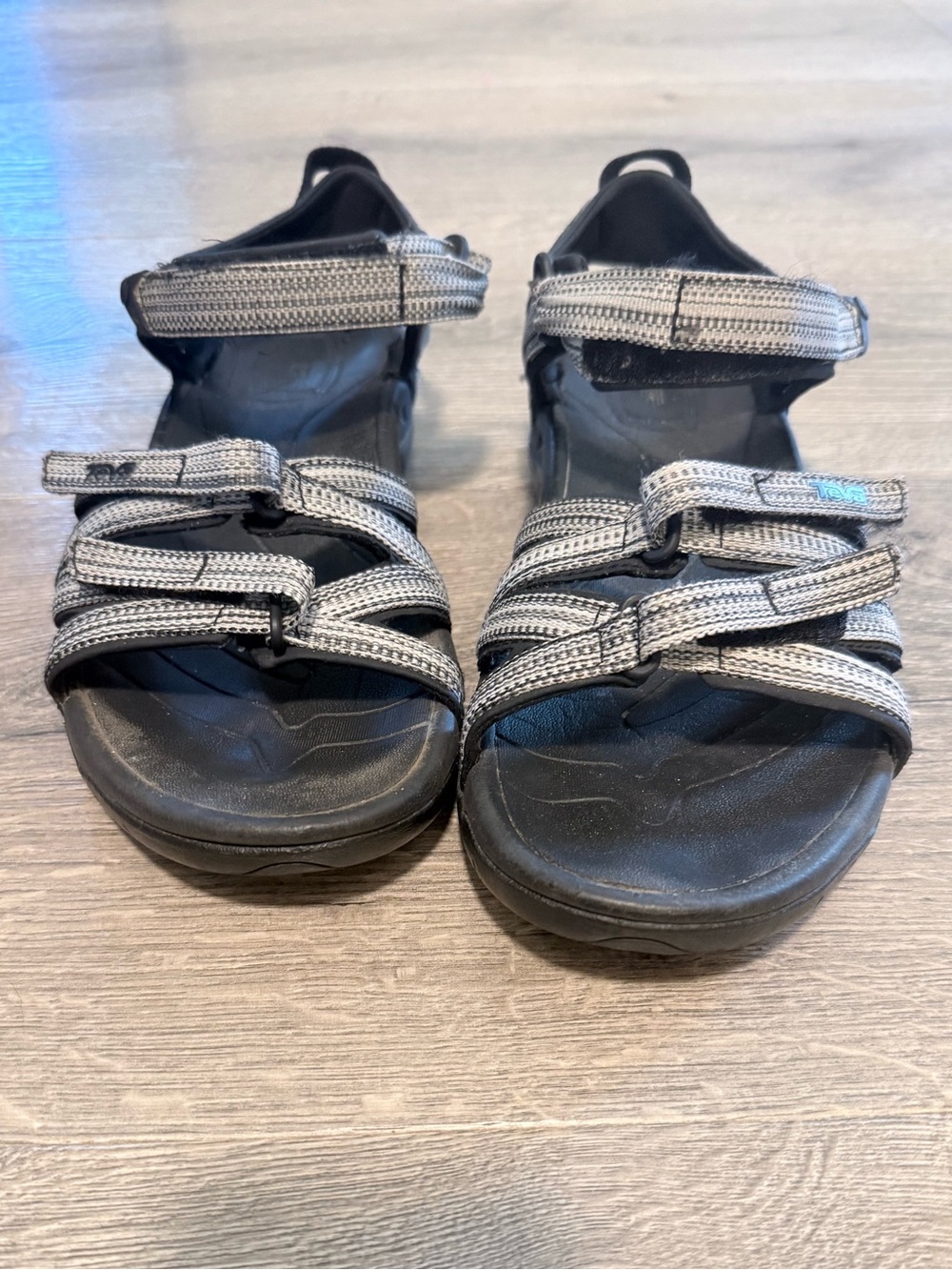Teva Black Sandals with Silver Straps